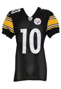 10/15/2006 Santonio Holmes Rookie Pittsburgh Steelers Game-Used & Autographed Home Jersey