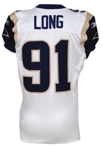 10/16/2011 Chris Long St. Louis Rams Game-Used Road Jersey