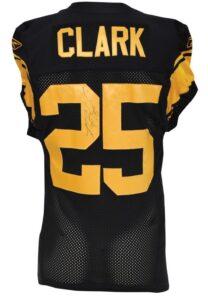 10/17/2010 & 11/14/2010 Ryan Clark Pittsburgh Steelers Game-Used & Autographed TBTC Home Jersey