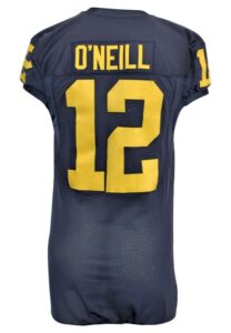 10/17/2015 Blake O’Neill Michigan Wolverines Game-Used Home Jersey