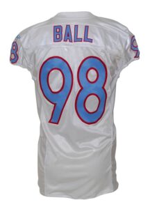 10/18/2009 David Ball Tennessee Titans Game-Used AFL Legacy Road Jersey