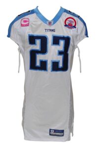 10/18/2009 Donnie Nickey Tennessee Titans Game-Used Road Jersey