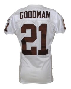 10/19/2009 Andre Goodman Denver Broncos Game-Used AFL Legacy Road Jersey