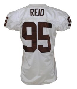 10/19/2009 Darrell Reid Denver Broncos Game-Used AFL Legacy Road Jersey