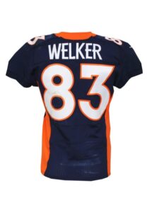 10/19/2014 Wes Welker Denver Broncos Game-Used Home Jersey