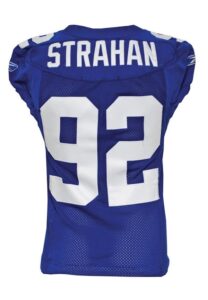 10/2 & 10/16/2005 Michael Strahan New York Giants Game-Used Home Uniform