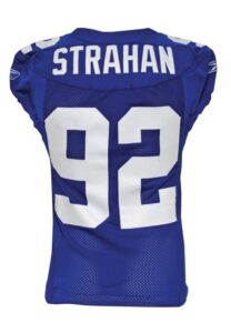 10/2 & 10/16/2005 Michael Strahan New York Giants Game-Used Home Uniform