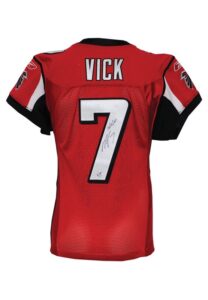 10/2/2005 Michael Vick Atlanta Falcons Game-Used & Autographed Home Jersey