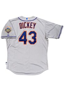 10/2/2012 R.A. Dickey NY Mets Game-Used Road Jersey