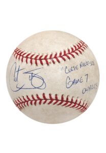 10/20/2004 Curt Schilling Boston Red Sox vs. NY Yankees ALCS Game 7 Game-Used & Autographed Baseball