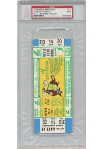 10/21/1973 World Series Game 7 Encapsulated Full Ticket