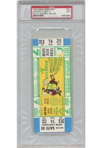 10/21/1973 World Series Game 7 Encapsulated Full Ticket