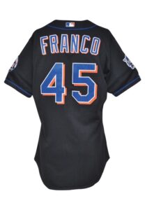 10/21/2000 John Franco New York Mets World Series Game-Used Black Alternate Jersey