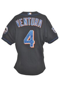 10/21/2000 Robin Ventura New York Mets World Series Game-Used Black Alternate Jersey