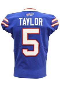 10/22/2017 Tyrod Taylor Buffalo Bills Game-Used Home Jersey