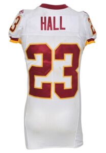 10/23/2011 Deangelo Hall Washington Redskins Game-Used Road Jersey