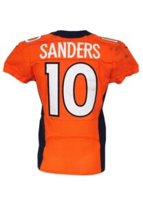 10/23/2014 Emmanuel Sanders Denver Broncos Game-Used Home Uniform