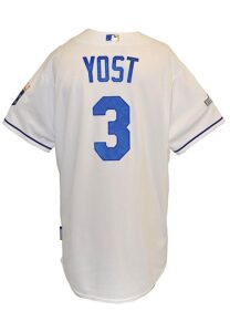 10/23/2015 Ned Yost Kansas City Royals MLB Playoffs Manager-Worn Home Jersey