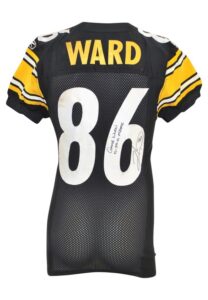 10/24/2010 Hines Ward Pittsburgh Steelers Game-Used & Autographed Road Jersey