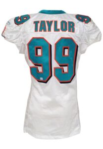 10/25/2009 Jason Taylor Miami Dolphins Game-Used Home Jersey