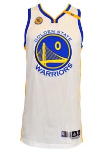 10/25/2016 Patrick McCaw Golden State Warriors NBA Debut Game-Used Home Jersey (NBA LOA • Championship Season)