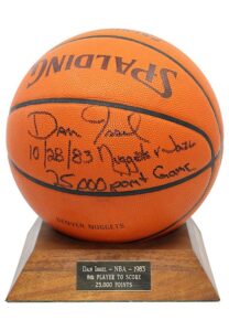 10/28/1983 Dan Issel 25,000th Career Point Scored Actual Game-Used & Autographed Basketball