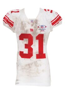 10/28/2007 Aaron Ross New York Giants Game-Used Road Jersey