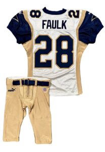 10/29/2000 Marshall Faulk St Louis Rams Game-Used Uniform