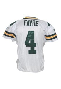 10/29/2007 Brett Favre Green Bay Packers Game-Used & Autographed Road Jersey