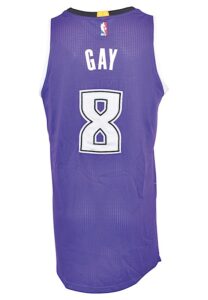 10/29/2014 Rudy Gay Sacramento Kings Game-Used Home Jersey