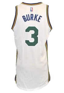 10/29/2014 Trey Burke Utah Jazz Game-Used Home Jersey (NBA LOA)