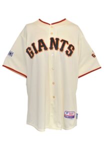 10/3/2015 Madison Bumgarner San Francisco Giants Game-Used Home Jersey