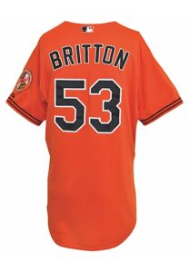 10/3/2015 Zach Britton Baltimore Orioles Game-Used Home Jersey