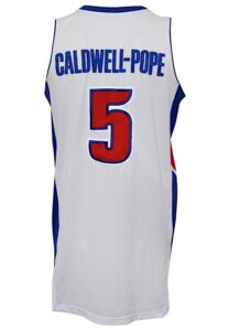 10/30/2013 Kentavious Caldwell-Pope Detroit Pistons NBA Debut Game-Used Home Jersey