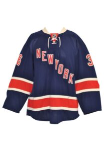 10/30/2015 Mats Zuccarello New York Rangers Game-Used Heritage Home Jersey