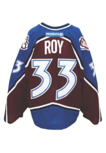 10/31/2002 Patrick Roy Colorado Avalanche Game-Used Road Jersey