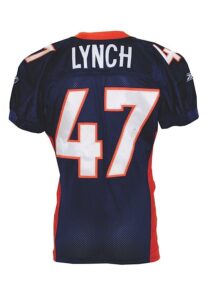 10/31/2004 John Lynch Denver Broncos Game-Used Home Jersey