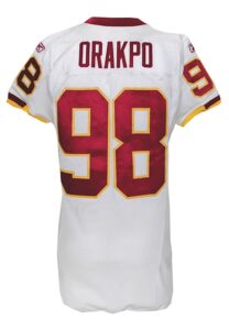 10/31/2010 Brian Orakpo Washington Redskins Game-Used Road Jersey