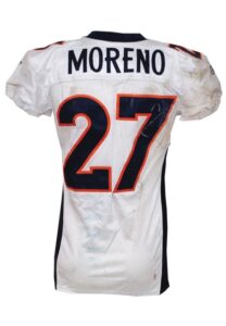 10/31/2010 Knowshon Moreno Denver Broncos Game-Used Road Jersey