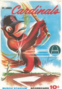 10/4/1964 St. Louis Cardinals Scorecard Autographed by the NY Yankees with Howard and Stengel