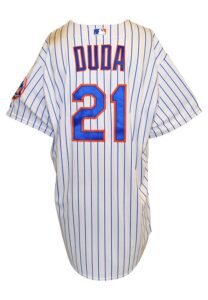 10/4/2015 Lucas Duda New York Mets Game-Used Pinstripe Home Jersey