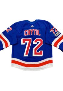 10/5/2017 Filip Chytil NY Rangers NHL Debut Game-Used Jersey