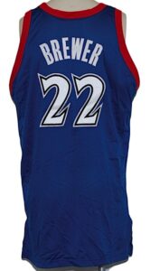 10/6/2007 Corey Brewer Rookie Minnesota Timberwolves Game-Used Europe Live ‘07 Istanbul Road Jersey