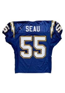 10/7/2001 Junior Seau SD Chargers Game-Used Jersey