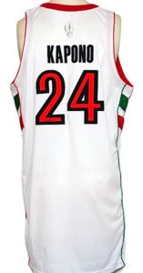 10/7/2007 Jason Kapono Toronto Raptors Game-Used Europe Live ’07 Rome Home Jersey