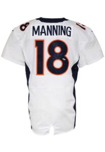 10/7/2012 Peyton Manning Denver Broncos Game-Used & Autographed Road Jersey