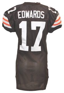 10/8/2006 Braylon Edwards Cleveland Browns Game-Used & Autographed Road Uniform