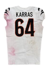 10/8/23 Ted Karras Cincinnati Bengals Game-Used Jersey