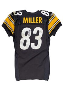 10/9/2011 Heath Miller Pittsburgh Steelers Game-Used & Autographed Home Jersey