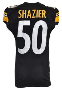 11/08/2015 Ryan Shazier Pittsburgh Steelers Salute To Service Game-Used Home Jersey